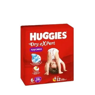 Трусики Huggies 6 Dry expert 28 шт