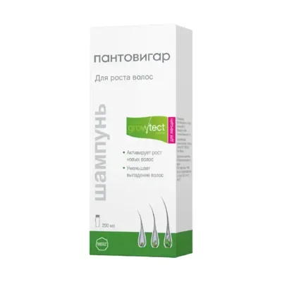 Пантовигар Шампунь для роста волос для женщин Growtect Formula 200мл