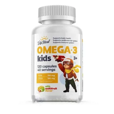 Omega-3 Kids Рыбий жир для детей Мультифрукт VitaMeal №120