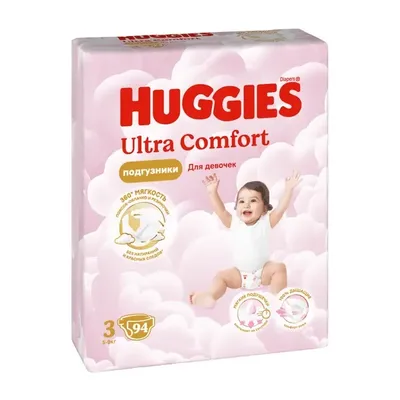 Подгузники Huggies 3 U.C для девочек от 5-9кг 94 шт
