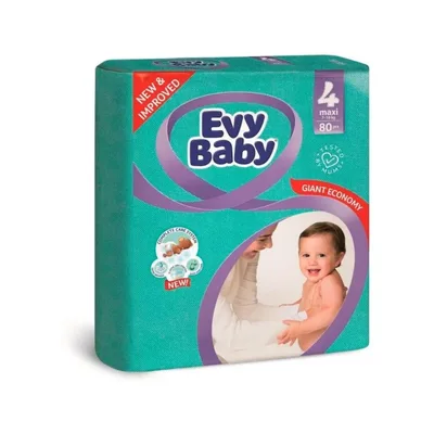 Подгузники Evy Baby 4 maxi 7-18 кг №80