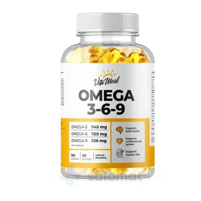 Omega 3-6-9 VitaMeal для здоровья кожи, волос, ногтей и суставов №180