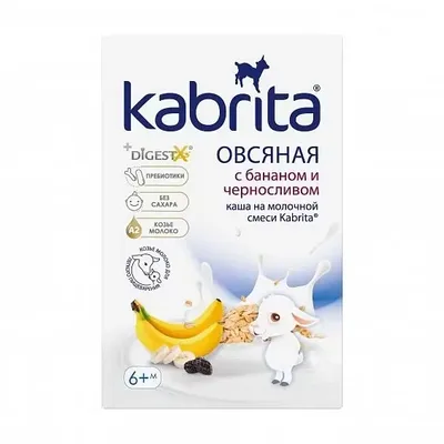 Кабрита Овсяная каша с бананом и черносливом 180гр