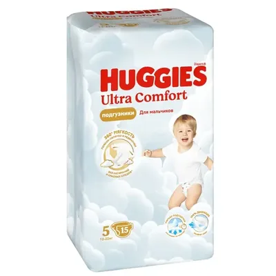 Подгузники Huggies U.C 5 для мальчиков 15 шт