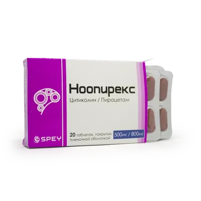 Ноопирекс тб 500мг/800мг №20