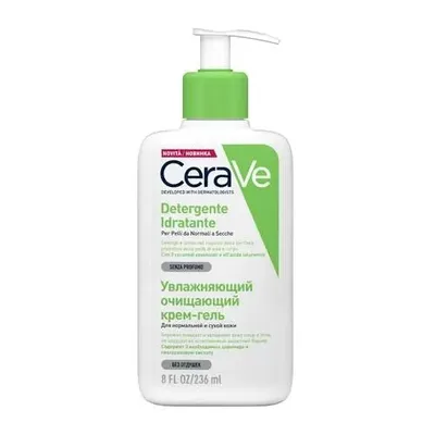 Крем-гель CeraVe увлажняющий очищающий для сухой кожи лица и тела 236мл