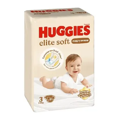 Подгузники Huggies 3 Elite Soft 21 шт
