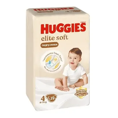 Подгузники Huggies 4 Elite Soft 19 шт