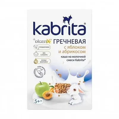 Кабрита Гречная каша с яблоком и абрикосом 180гр