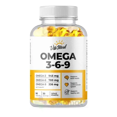 Omega 3-6-9 VitaMeal для здоровья кожи, волос, ногтей и суставов №90