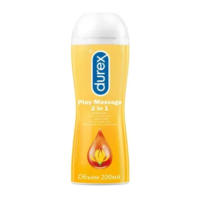 Гель-смазка 2 в 1 Durex Play Sensual для массажа с иланг-илангом 200 мл