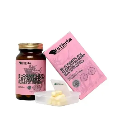 Витамины группы B-COMPLEX Dr. Herbs с биотином №60