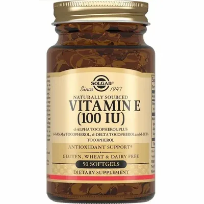 Витамин Е 100ME капс №50 (Solgar)